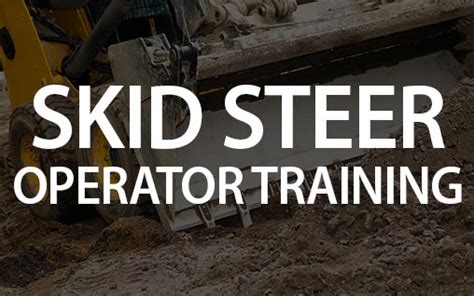 skid steer training vernon|skid steer certification programs.